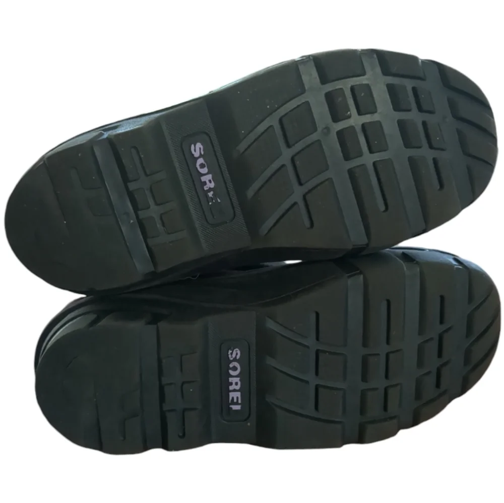 SOREL Purple and Black Pull On Drawstring Snow Boots